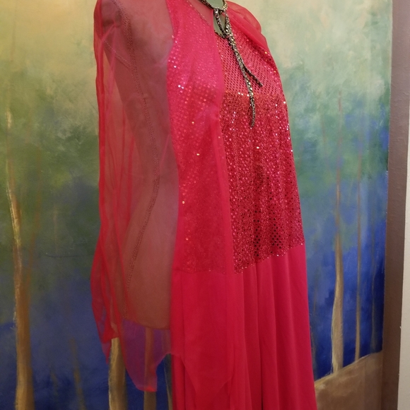 Sexy Vampiress/ devil jumpsuit Costume in red w cape - Picture 4 of 7